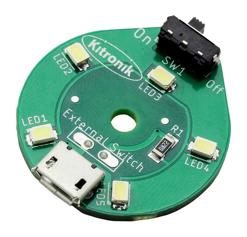 Kitronik 35157 35157 USB LED Board Round White Lighting New