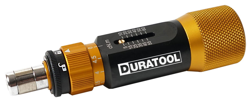 Duratool DT000230 Torque Screwdriver Adjustable 0.156 &quot; Drive 100 mm Length 0.05N-m to 0.6N-m