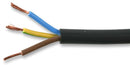 PRO POWER 3183Y-0.75MMBLK50M Round Mains Cable 3183Y 3-Core 6A Black 0.75mm&sup2; x 50m