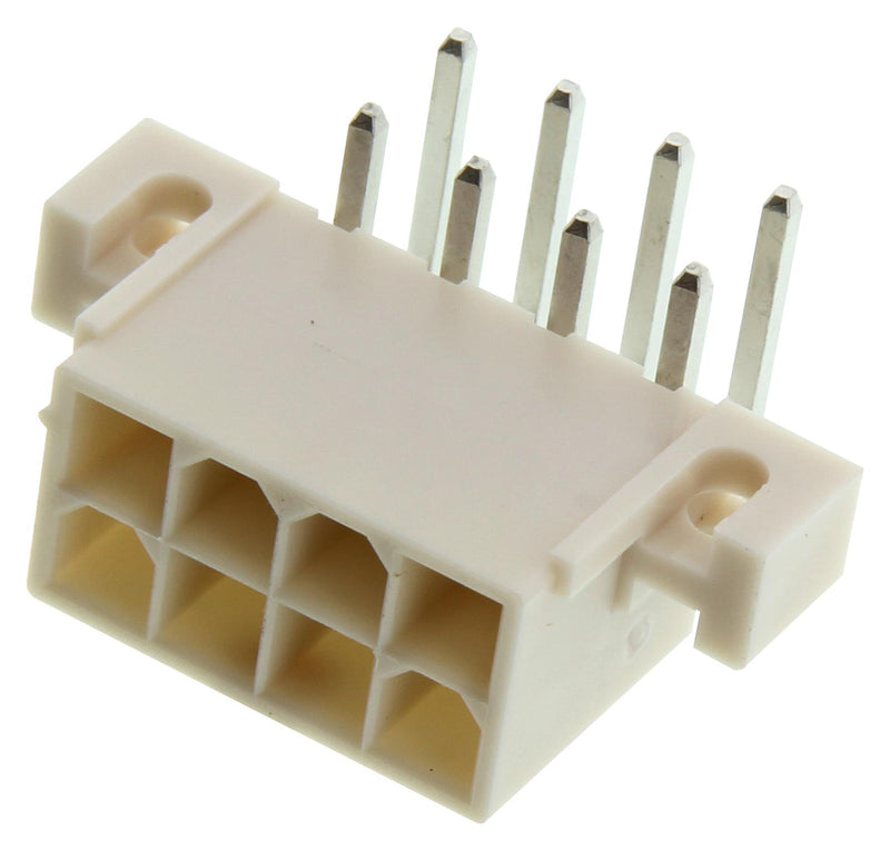 Molex 39-29-1087 Wire-To-Board Connector 4.2 mm 8 Contacts Header Mini-Fit Jr. 5569 Series Through Hole 2 Rows