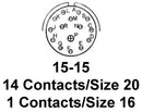 Amphenol Aerospace D38999/20FD15PN D38999/20FD15PN Circular Connector Receptacle Size 15 Position Wall