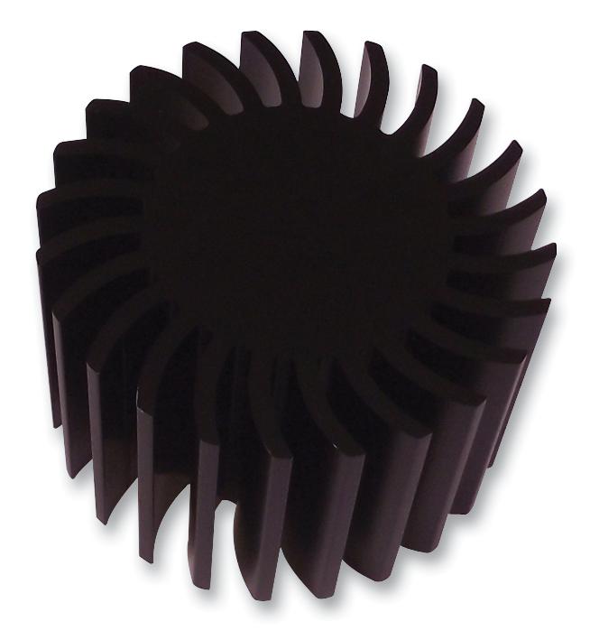 Fischer Elektronik SK 572 50 SA SK SA LED Heat Sink Black Anodized Extrusion IC Design Leds Aluminium 2.25 &deg;C/W mm 85