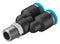 Festo QSY-1/8-6 Pneumatic Fitting Push-In Y-Fitting R1/8 14 bar 6 mm PBT (Polybutylene Terephthalate) QSY