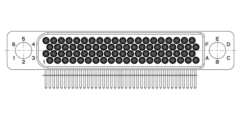 Amphenol Aerospace HDB-D4-080M042X HDB-D4-080M042X Rect Power Conn HDR 80POS 4ROW