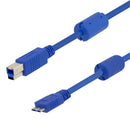 L-COM U3A00009-1M Cable USB 3.0 B-MICRO B Plug 1M Blue