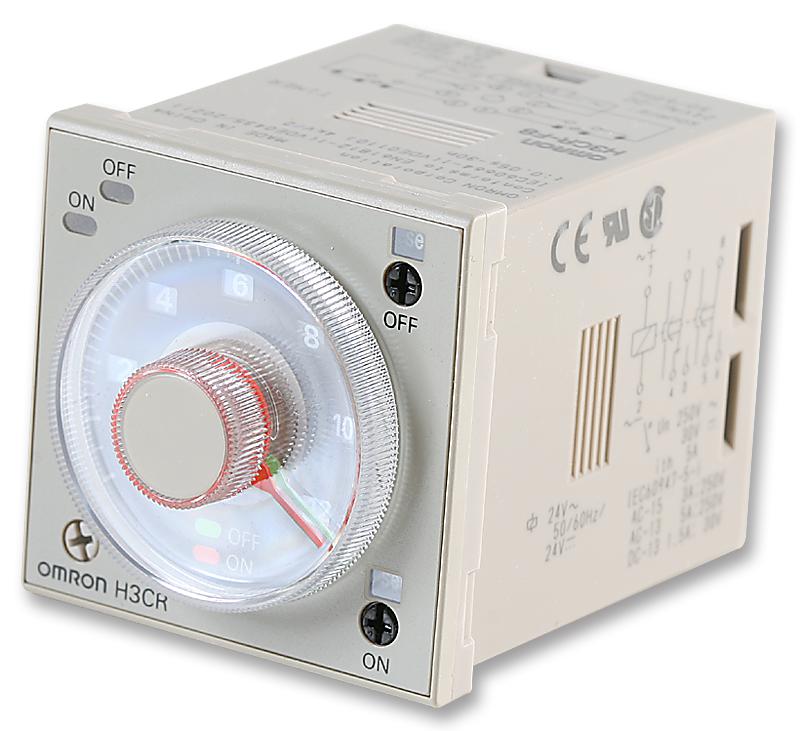 Omron Industrial Automation H3CR-F8 AC100-240/DC100-125 Solid State Timer 5A 240V 0.05S-300H