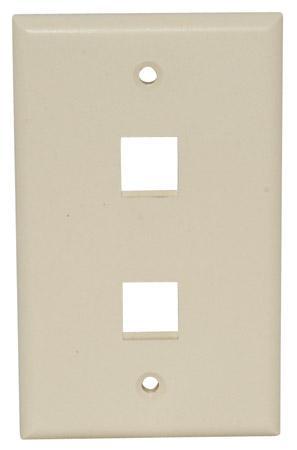 PRO Signal NKS-0313-2 IVORY 2 Port Ivory Wallplate Unloaded 86T2176