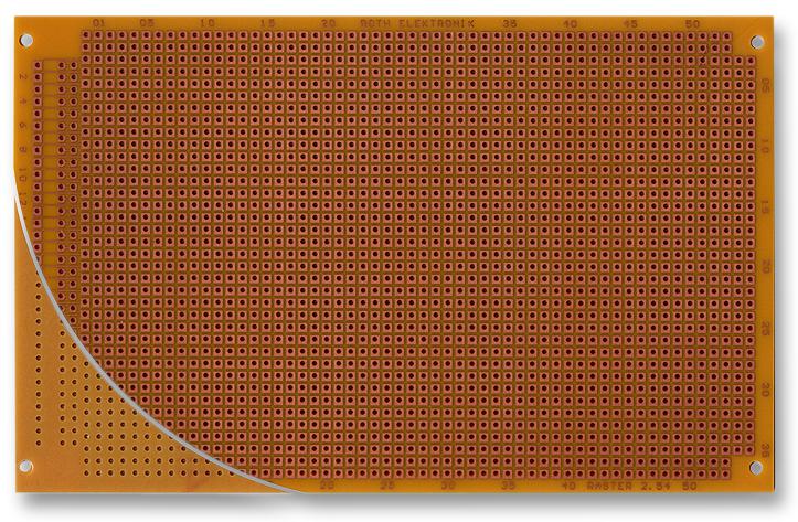 ROTH ELEKTRONIK RE319-HP PCB, Eurocard, FR2, Epoxy Paper, 1.5mm, 100mm x 160mm