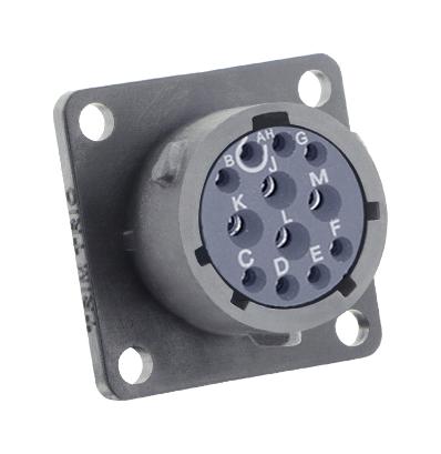 SOURIAU-SUNBANK / Eaton UTSX014E12S Circular Connector Trim Trio Utsx Series Wall Mount Receptacle 12 Contacts Solder Socket