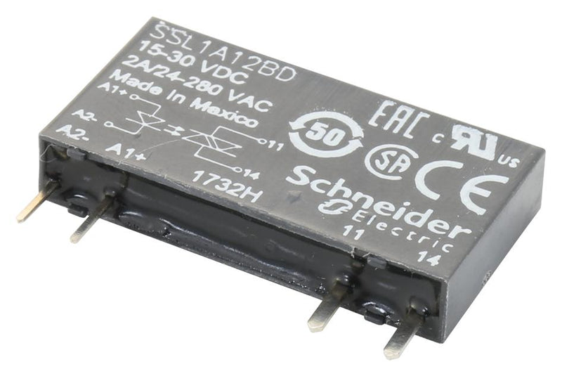 Schneider Electric SSL1D03JD Solid State Relay SPST-NO 3.5 A 24 VDC Socket Quick Connect Zero Crossing