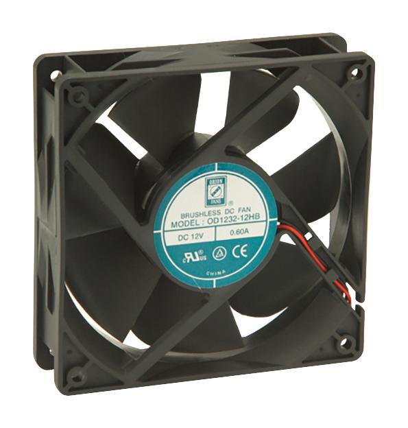 Orion Fans OD1232-12HB DC Axial Fan 12 V Square 120 mm 32 Ball Bearing CFM