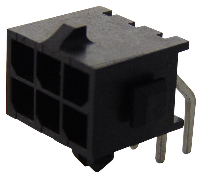 AMP - TE Connectivity 3-794618-6 3-794618-6 Pin Header Wire-to-Board 3 mm 2 Rows 6 Contacts Through Hole Right Angle Micro MATE-N-LOK