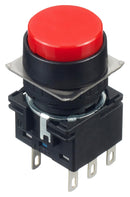 Idec LB1B-M1T6R Pushbutton Switch Momentary Spring Return Dpdt 250 V 30 5 A Quick Connect Solder