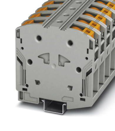 Phoenix Contact PTPOWER 95 P DIN Rail Mount Terminal Block Feed-Thru 2 Ways 4 AWG 0000 mm&Acirc;&sup2; Push In 232 A