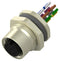 TE Connectivity T4171120008-001 Sensor Cable M12 Receptacle Free End 8 Positions 200 mm 7.9 "