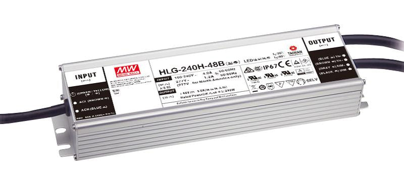 Mean Well HLG-240H-30B LED Driver 240 W 30 V 8 A Constant Current Voltage 90