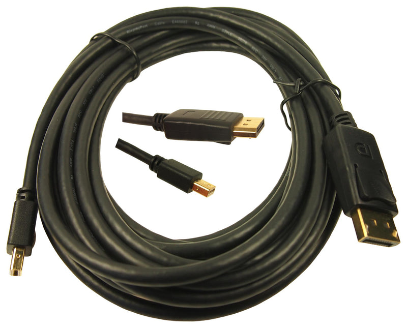 Multicomp PRO MP-FCR72014 Audio / Video Cable Assembly Displayport Plug Mini 6.6 ft 2 m Black New