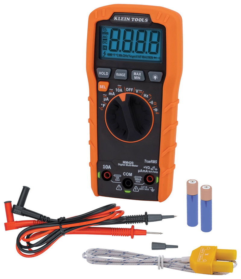 Klein Tools MM420 Digital Multimeter HH Trms 10A 600V New