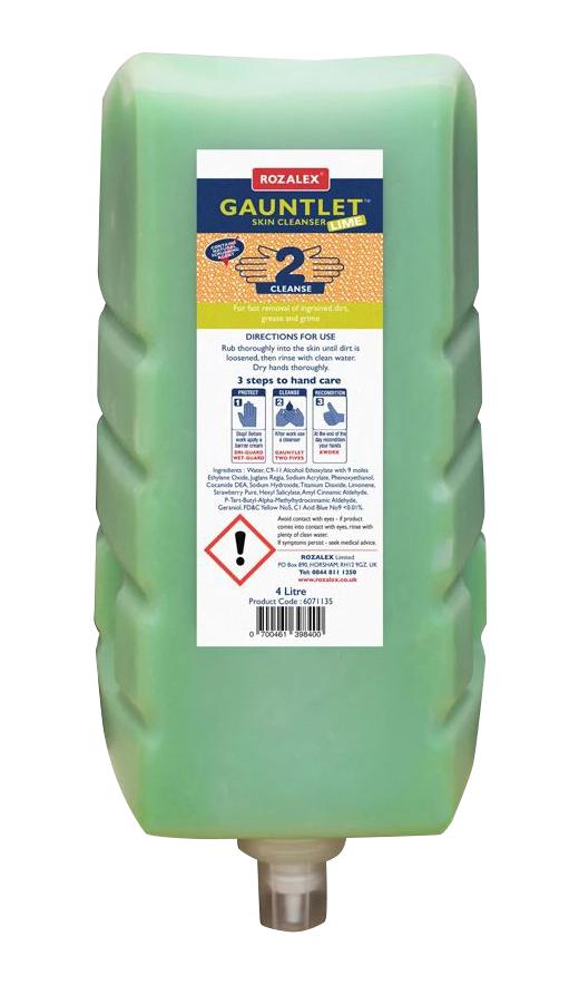 Rozalex 6071135 Hand Cleaner Gauntlet Natural Lime Degreaser Bottle 4l