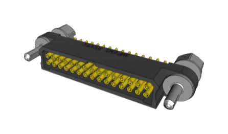 Amphenol Socapex MHDAS2F030YDE10 PCB Receptacle Board-to-Board 1.27 mm 2 Rows 30 Contacts Through Hole Mount Mhdas