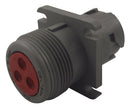 Deutsch - TE Connectivity HD10-3-96P Circular Connector HD10 Series Flange Mount Receptacle 3 Contacts