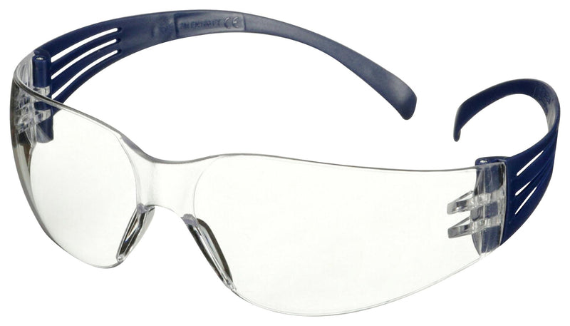 3M SF101AF-BLU SF101AF-BLU Glasses Anti-Fog / Anti-Scratch Clear Lens Blue Frame Securefit 100 Series