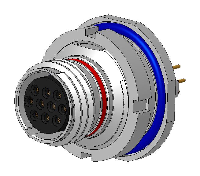 Amphenol Aerospace 2M801-038-07MT7-10SA Circular Connector Rcpt 10POS JAM NUT