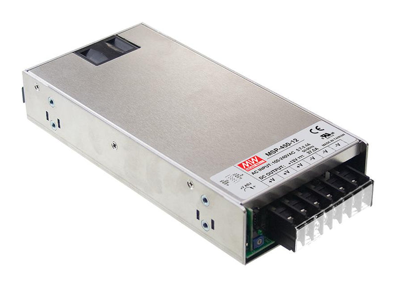 Mean Well MSP-450-12 AC/DC Enclosed Power Supply (PSU) Medical 1 Outputs 450 W 12 VDC 37.5 A