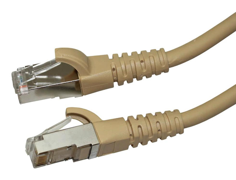 Videk 2996AS-1.5 2996AS-1.5 Ethernet Cable Cat6a 1.5 m 4.9 ft RJ45 Plug to Beige New