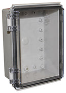 Camdenboss CHDX8-223C Plastic Enclosure Hinged Lid Heavy Duty Polycarbonate 85 mm 135 185 IP66 IP67