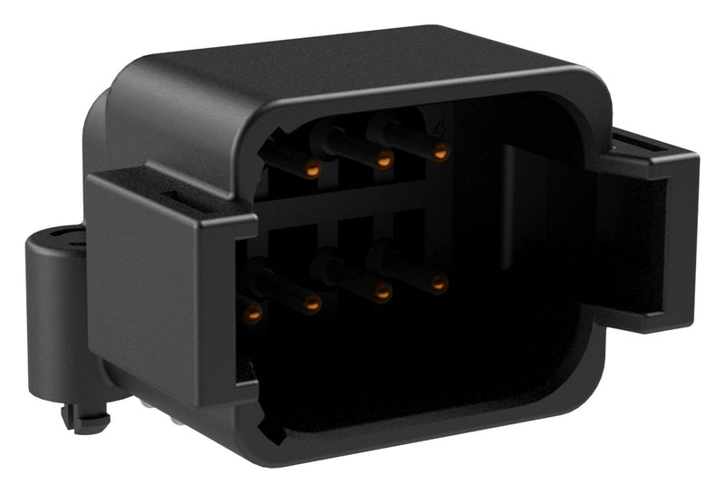 Amphenol SINE/TUCHEL ATF13-08PB-BM03 ATF13-08PB-BM03 Automotive Connector Board Lock AT Series Right Angle Receptacle 8 Contacts PCB Pin