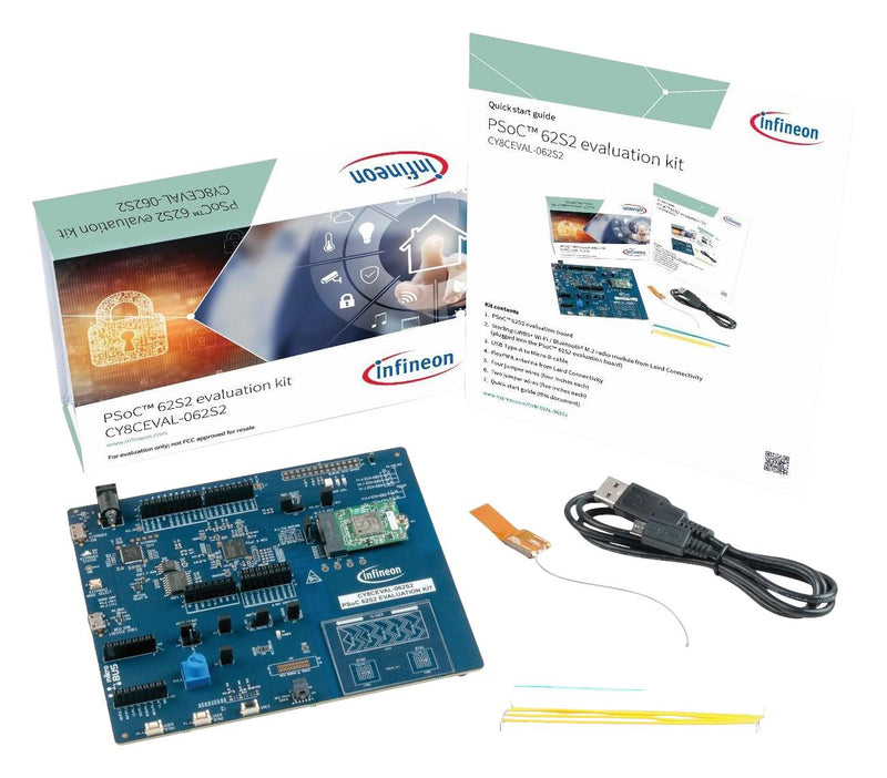 Cypress - Infineon Technologies CY8CEVAL-062S2 Evaluation Kit CY8C624ABZI-S2D44 Psoc Family ARM Cortex-M0+/Cortex-M4