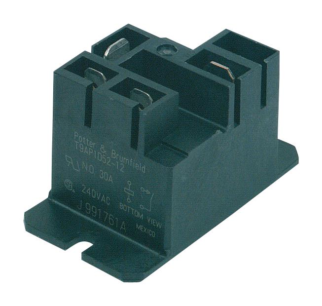 POTTER&BRUMFIELD - TE Connectivity T9AP1D52-24 Power Relay SPST-NO 24 VDC 30 A T9A Series Panel Non Latching