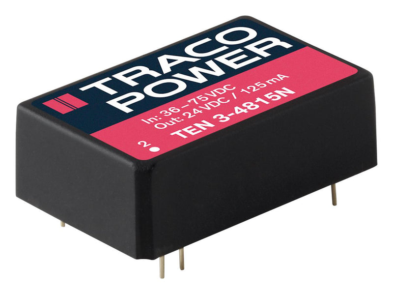 Traco Power TEN 3-0513N TEN 3-0513N Isolated Through Hole DC/DC Converter ITE 2:1 3 W 1 Output 15 V 200 mA