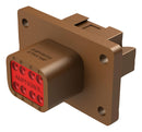 Amphenol SINE/TUCHEL AT04-08PD-L012 8 Position Receptacle Flange Mount Connector PIN Brown Keyed D 98AC8294