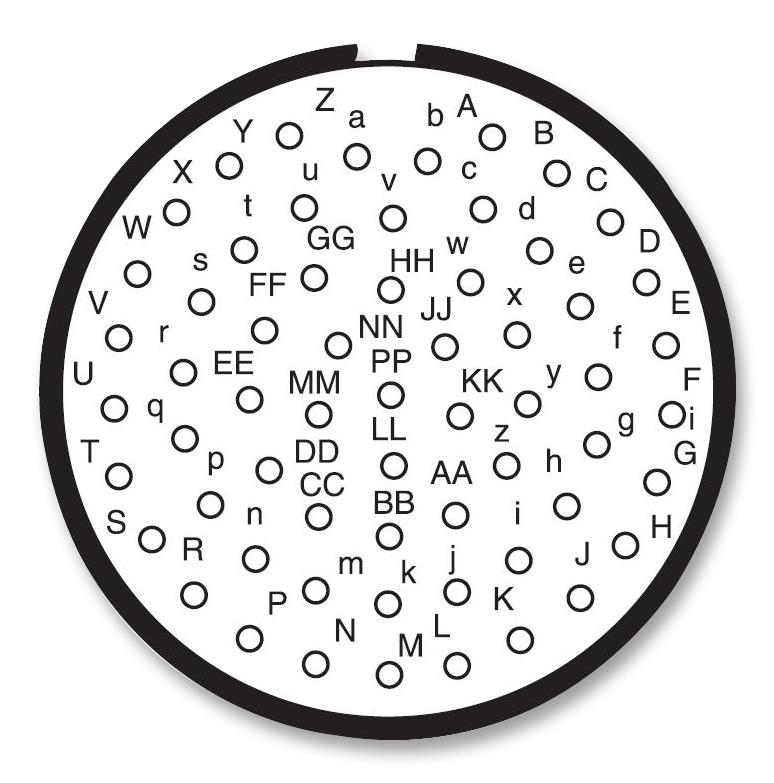 Amphenol LTD D38999/26FJ61AD D38999/26FJ61AD Circular Connector MIL-DTL-38999 Series III Straight Plug 61 Contacts