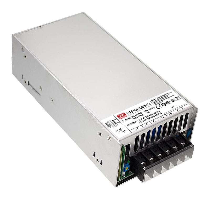 Mean Well HRPG-1000-48 AC/DC Enclosed Power Supply (PSU) ITE 1 Outputs 1.008 kW 48 V 21 A