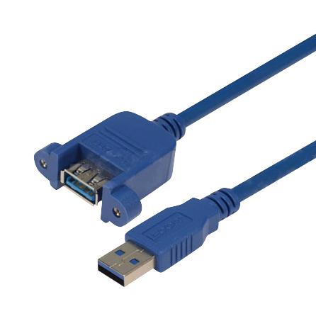 L-COM UPMAA-30-03M USB Cable Type A Plug to Receptacle 300 mm 11.8 " 3.0 Blue New