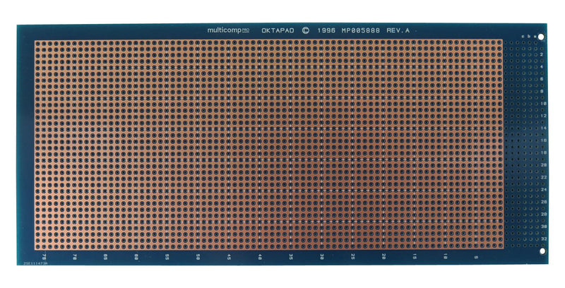 Multicomp PRO MP005888 MP005888 Eurocard PCB Board 100 mm x 220 Epoxy Glass Composite Hole Dia 1.02