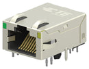 TE Connectivity 1-2301994-1 Modular Connector Inverted With Leds RJ45 Jack 8 Contacts Ways Magjack Series Cat6