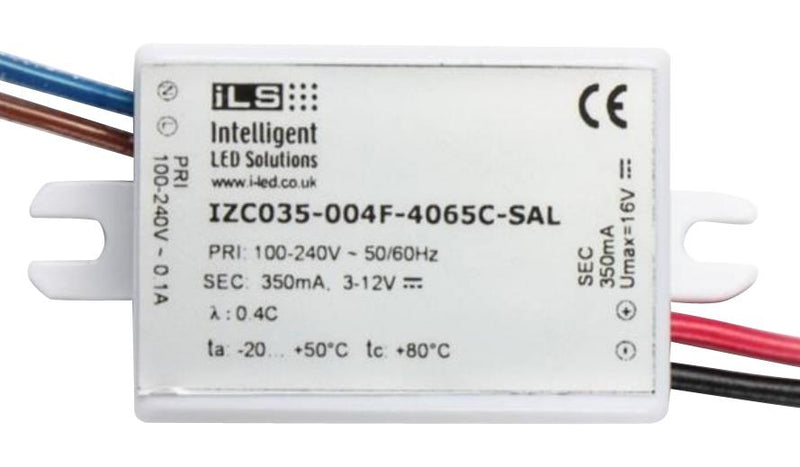 Intelligent LED Solutions IZC035-004F-4065C-SAL Driver Lighting 4 W 12 V 350 mA Constant Current 100