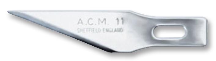 SWANN-MORTON 9131 Swann Morton Blades ACM11, Carbon Steel, Handle 1, Pack of 5