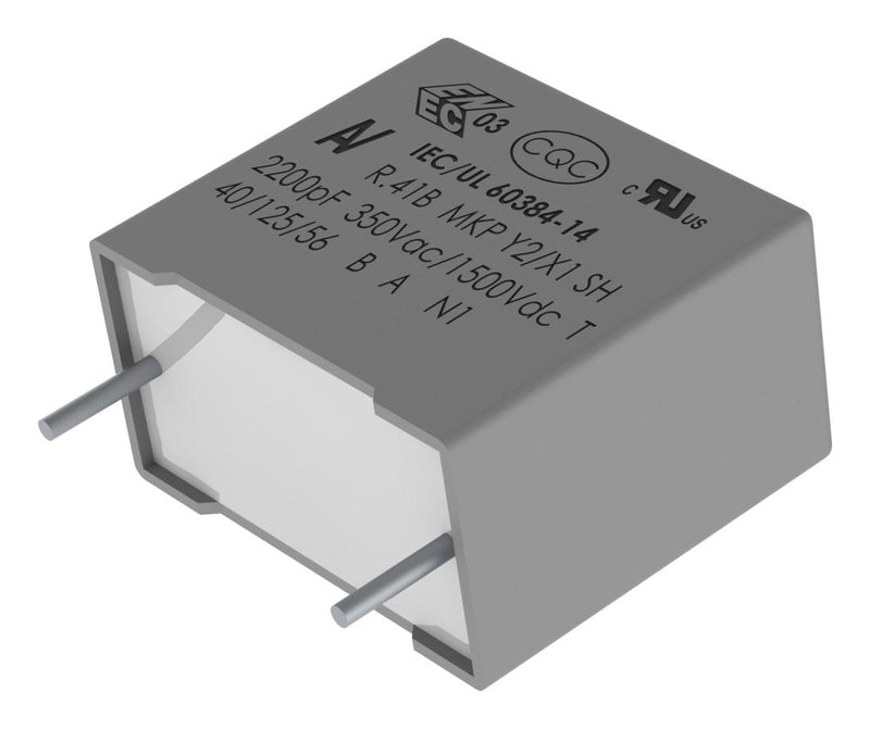 Kemet R41BF133050T0K Safety Capacitor Metallized PP Radial Box - 2 Pin 3300 pF &plusmn; 10% X1 / Y2 Through Hole