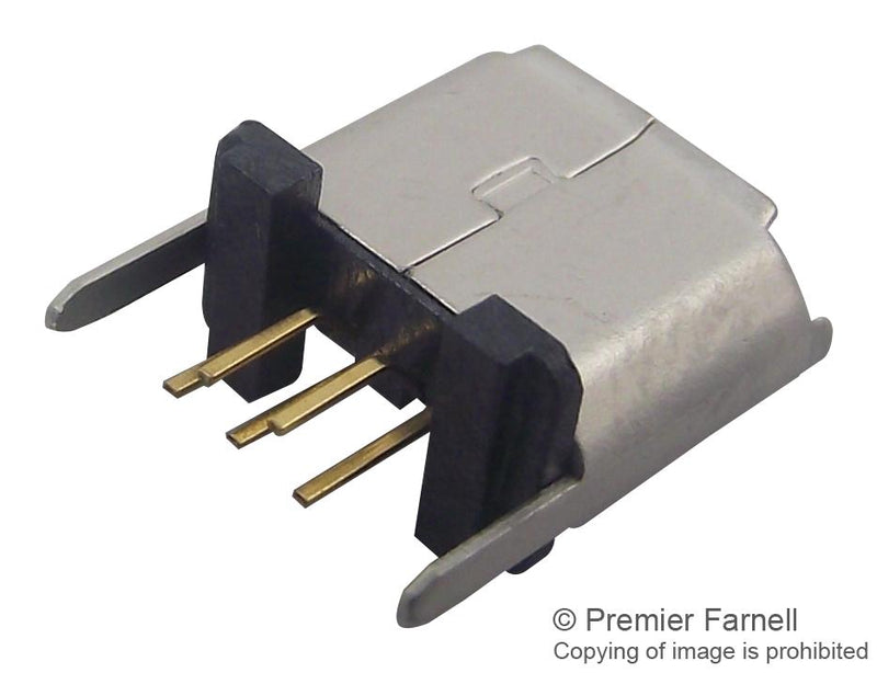 GCT (GLOBAL Connector TECHNOLOGY) USB3145-30-1-A USB3145-30-1-A USB Micro Type B 2.0 Receptacle 5 Ways Through Hole Mount Vertical