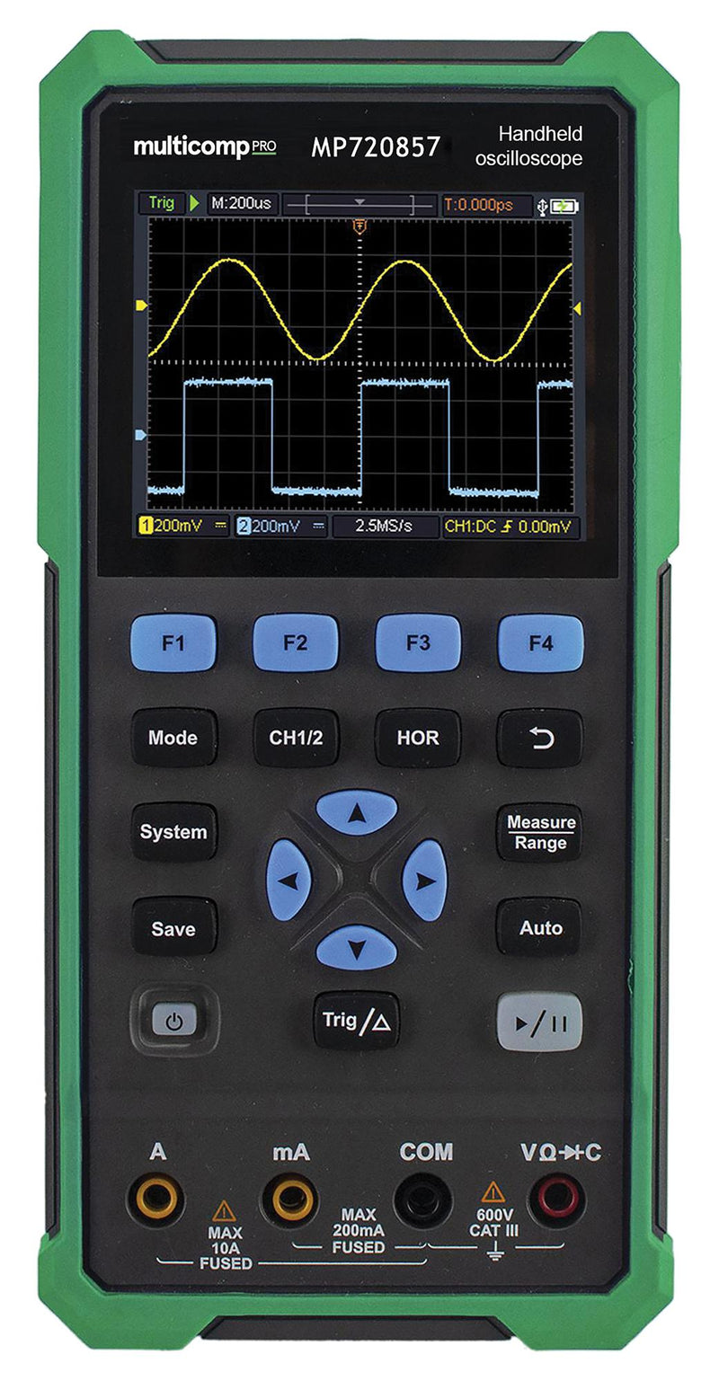 Multicomp PRO MP720857 Oscilloscope 2+1 Channel 100 MHz 500 Msps