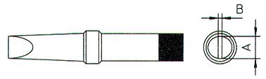 Weller PT-B8. Soldering Iron Tip Chisel 2.4 mm