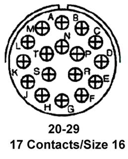 Amphenol Industrial MS3102E20-29P. Circular Connector Receptacle Size 20 17 Position BOX