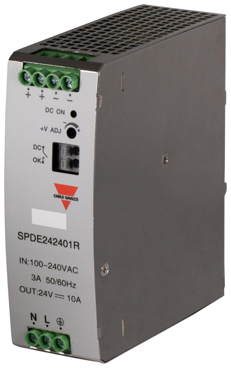 Carlo Gavazzi SPDE242401R AC/DC DIN Rail Power Supply (PSU) ITE &amp; Laboratory Equipment 1 Output 240 W 24 V 10 A New