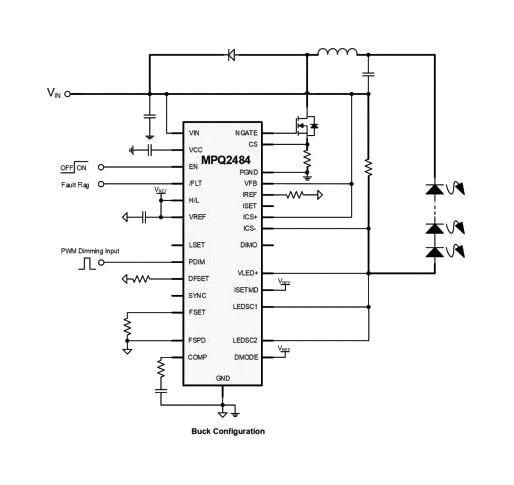 Monolithic Power Systems (MPS) MPQ2484GF-AEC1-P LED Driver DC / Buck Boost Buck-Boost 2.2 MHz TSSOP-EP SMD -40 to 150 &deg;C