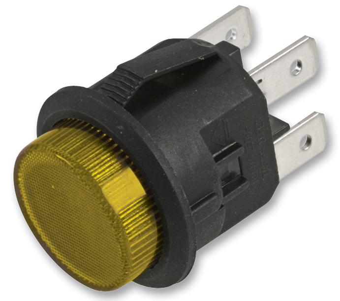 Multicomp MCLC210-7-K-Y-ET-2B Illuminated Pushbutton Switch Dpst On-None-Off 16 A 250 V Yellow